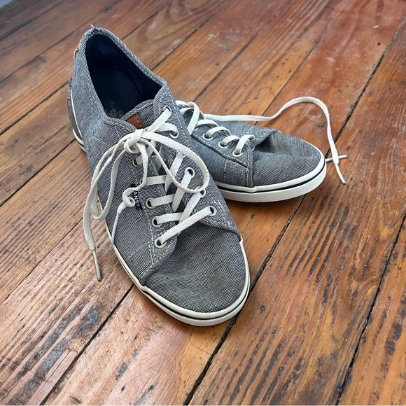 Navy & White Pinstripe Women’s Vans - Picture 8 of 8